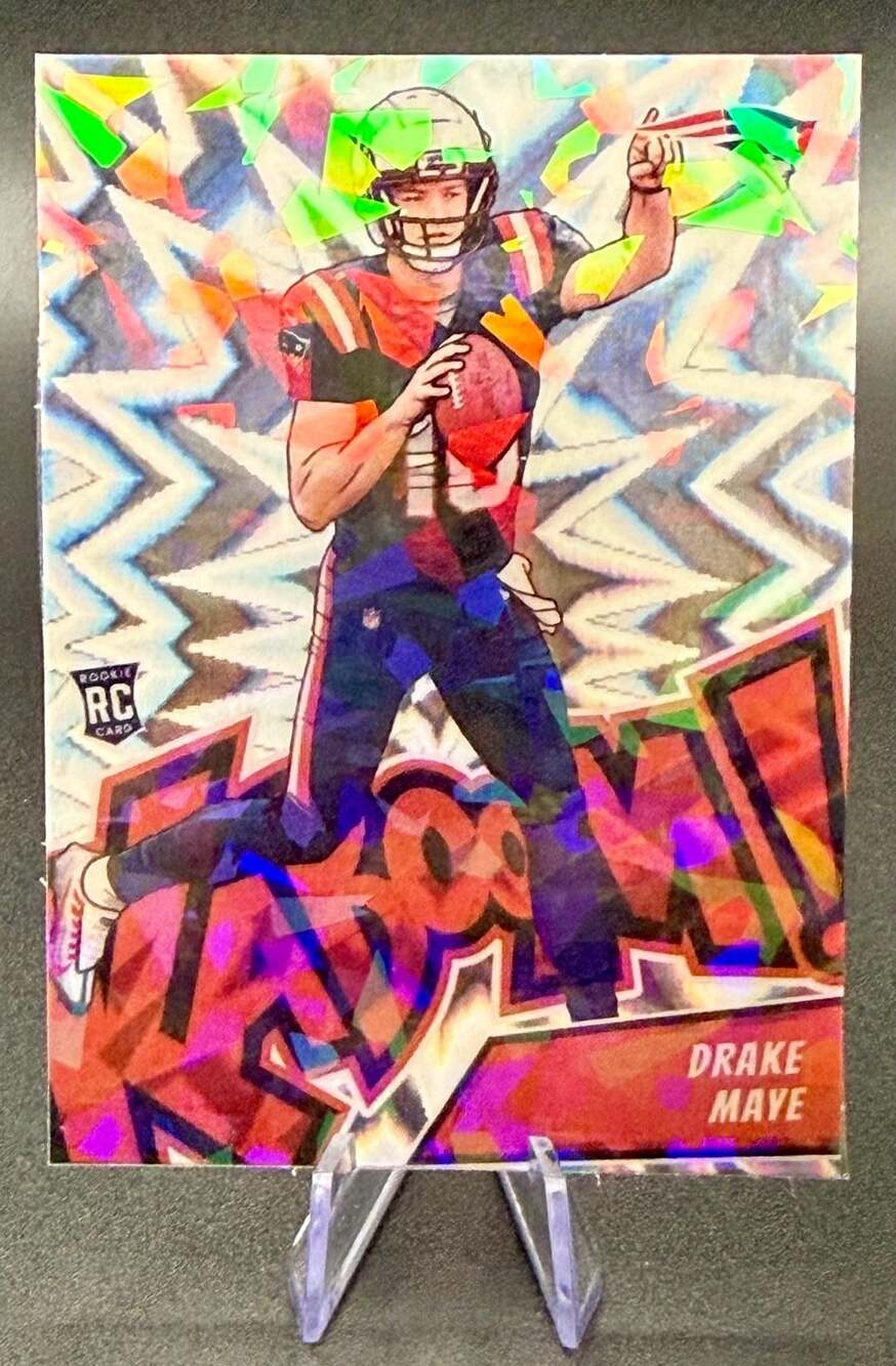 Drake Maye New England Patriots Kaboom! NOVELTY DISPLAY Rookie Card NFL Football